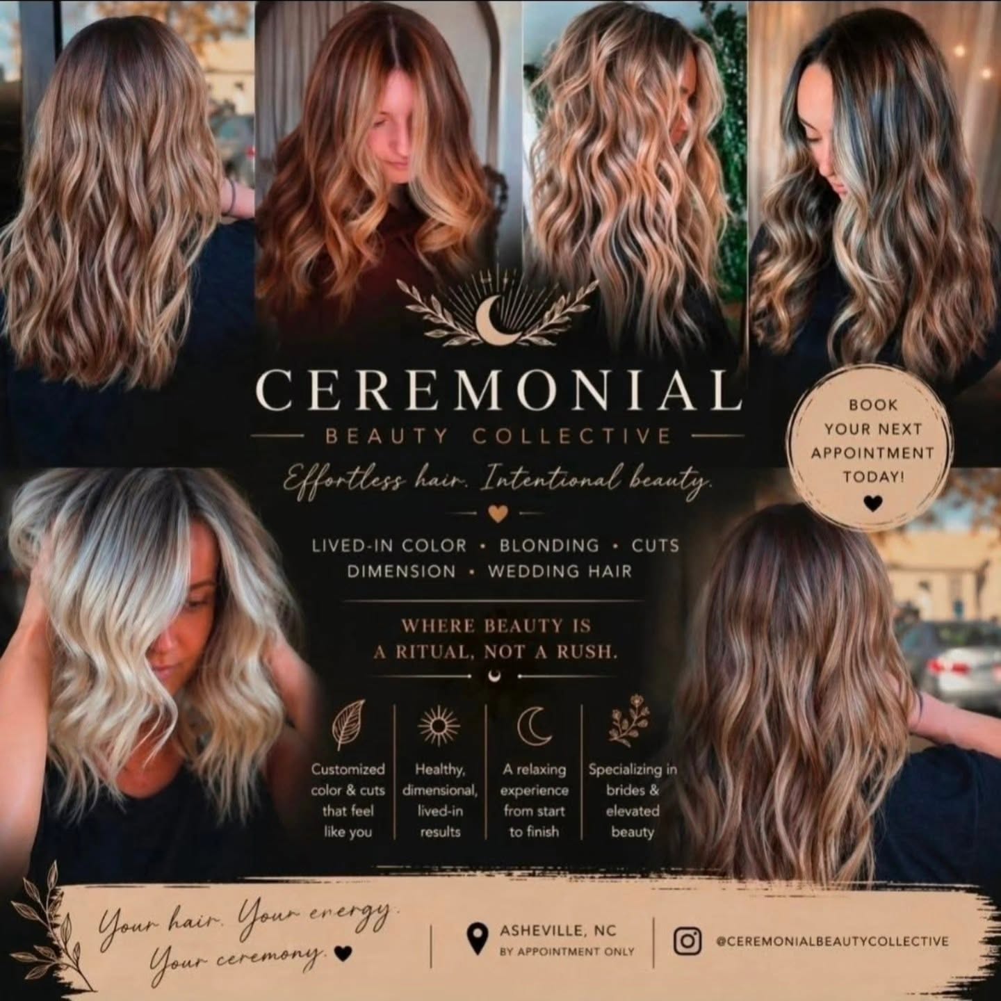 Ceremonial Beauty Collective brand service card